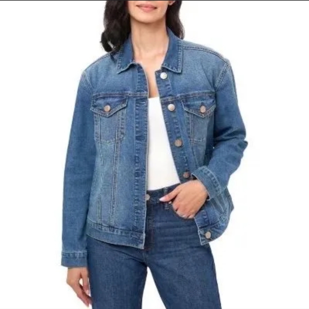 Classic Blue Denim Jacket By SEVEN7 NWT
